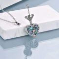 wholesale 925 Sterling Silver Heart Shaped Tree of Life with Owl Cremation Pendant Necklace for Ashes Keepsake Jewelry-0-2