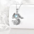 wholesale 925 Sterling Silver Moonstone Phoenix Pendant Necklace for Women-0-2