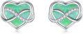 wholesale  Sterling Silver Opal Heart Stud Earrings for Women Minimalist Fashion -0-0