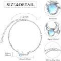 wholesale 925 Sterling Silver Moon & Star Charm Adjustable Bracelet for Women and Girls Gift-0-3