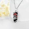 wholesale Sterling Silver Mushroom Necklace with Snail Pendant Gift for Women-0-1