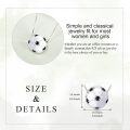 wholesale 925 Sterling Silver Metal Stone Soccer Football Necklace Lucky Charm Pendant Sports s for Women-0-1