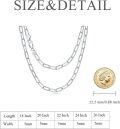 wholesale Sterling Silver Gold Plated Paperclip Chain Necklace 18 26 -0-3