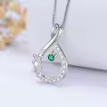TOUPOP Sterling Silver Lily of the Valley Birth Flower Necklace-0-2