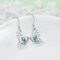 wholesale 925 Sterling Silver Abalone Shell Butterfly Drop Earrings Gifts for Women-0-2