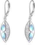 wholesale 925 Sterling Silver Moonstone Teardrop Dangle Earrings - Vintage Style s for Her-0-0