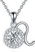 wholesale Sterling Silver Moissanite Zodiac Necklace Lab Created Diamond Gift-0-0
