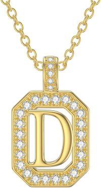 wholesale 14K Gold Moissanite A Z Letter Pendant Necklace for Women 16+2 -D