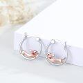 wholesale S925 Sterling Silver Hypoallergenic Dachshund Dog Hoop Earrings - Cute Gift for Women-0-1