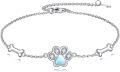 wholesale 925 Sterling Silver Paw Print Bone Charm Bracelet s for Women-0-0