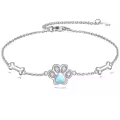 wholesale 925 Sterling Silver Paw Print Bone Charm Bracelet Wholesale s for Women-0-0