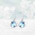 wholesale 925 Sterling Silver Blue Moonstone Butterfly Drop Earrings for Women-0-4
