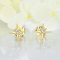 wholesale Gold 14k Solid Gold Moissanite 7mm Star Stud Earrings for Women-0-3