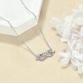wholesale 925 Sterling Silver Infinity Love Heart Pendant Necklace - Mother's Day Gifts for Women and Girls-0-3
