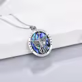 wholesale 925 Sterling Silver Saint Michael Pendant with Labradorite Stone and Cross Protection Charm Necklaces Wholesale for Men Women 18 + Extender Chain-0-1