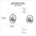 wholesale 925 Sterling Silver Oxidized Fairy Flower Oval Locket Pendant Necklace-0-4