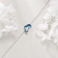 wholesale 925 Sterling Silver Blue Crystal Dolphin Charm Bracelet for Women-0-2