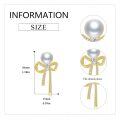 wholesale 925 Sterling Silver Pearl Bow Earrings-0-3