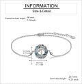 wholesale 925 Sterling Silver Tree Of Life Charm Bracelet With Blue Crystal-0-3