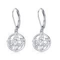 wholesale 925 Sterling Silver Celtic Knot Leverback Dangle Earrings-0-0