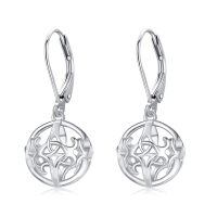 wholesale 925 Sterling Silver Celtic Knot Leverback Dangle Earrings-Ball