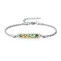 wholesale 925 Sterling Silver Adjustable Abalone Shell Bar Bracelet with Tree of Life Design Summer s for Women-0-0