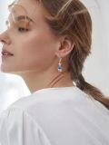 wholesale 925 Sterling Silver Blue Opal Jellyfish Starfish Drop Dangle Leverback Earrings Sea Life Ocean  for Women Girls-0-3