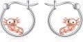 wholesale 925 Sterling Silver Axolotl Hoop Earrings Cute Animal s for Women-0-0