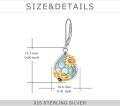 wholesale 925 Sterling Silver Honeycomb Bee Flower Teardrop Dangle Earrings for Women and Girls-0-5