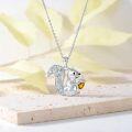wholesale 925 Sterling Silver Acorn Squirrel Charm Necklace for Women Girls Gifts Jewelry Accessories-0-3