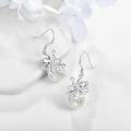 wholesale 925 Sterling Silver Pearl Octopus Drop Dangle Earrings for Women Christmas Gift-0-2