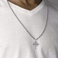 wholesale 925 Sterling Silver & Gold-Plated Black Christian Cross Necklace  - 22 + Extender-0-1
