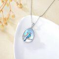 wholesale 925 Sterling Silver Teardrop Blue Jay Pendant Necklaces for Women Girls Nature Animal -0-4