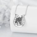 wholesale Silver Horseshoe & Celtic Knot Good Luck Pendant Necklaces 925 Sterling Silver s for Women-0-3