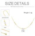 wholesale 14K Gold White Pearl Wishbone Pendant Necklace for Women Mom Girlfriend Birthday Gift-0-3