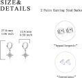 wholesale 925 Sterling Silver North Star Drop Huggie Hoop Earrings with Cubic Zirconia - 3 Colors Available-0-3