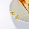 wholesale 14K Gold  Daisy Flower Stud Earrings with Cubic Zirconia - Delicate Fine s for Her-0-2