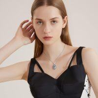 wholesale 925 Sterling Silver Pendant with Austrian Crystals and Triple Moon Goddess Design - Wiccan Jewelry for Women-A-Triple Moon Goddess