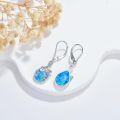wholesale 925 Sterling Silver Orange Fire Opal Butterfly Drop Earrings-0-8