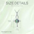 wholesale 925 Sterling Silver Abalone Shell Eye Of Horus Scarab Cross Pendant Necklace-0-4