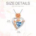 wholesale  Sterling Silver Rose Quartz Heart Pendant Necklace for Women -0-12