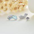 wholesale 925 Sterling Silver Opal Cloud & Rainbow Stud Earrings for Women Girls  36x14mm-0-3
