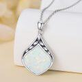 wholesale Sterling Silver Natural Gemstone Teardrop Pendant Necklace-0-15