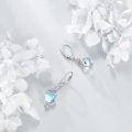 wholesale 925 Sterling Silver Blue Moonstone Spiral Drop Earrings with Leverbacks for Women and Teen Girls-0-4