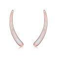 TOUPOP Sterling Silver Created Opal Ear Climbers Crawler Earrings-0-0