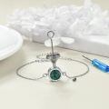 wholesale 925 Sterling Silver Opal Circle Chain Link Bracelet-0-13