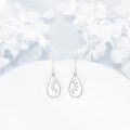 wholesale 925 Sterling Silver Teardrop Opal Drop Earrings for Women-0-4