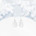 wholesale 925 Sterling Silver Teardrop Earrings With Opal Inlays-0-4