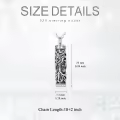 TOUPOP Sterling Silver Tree Of Life Cylinder Bar Cremation Jewelry For Ashes Memorial Keepsake-0-5