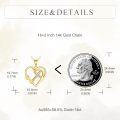 wholesale 14K Gold Diamond Delicate Heart Cross Pendant Necklace for Women-0-5